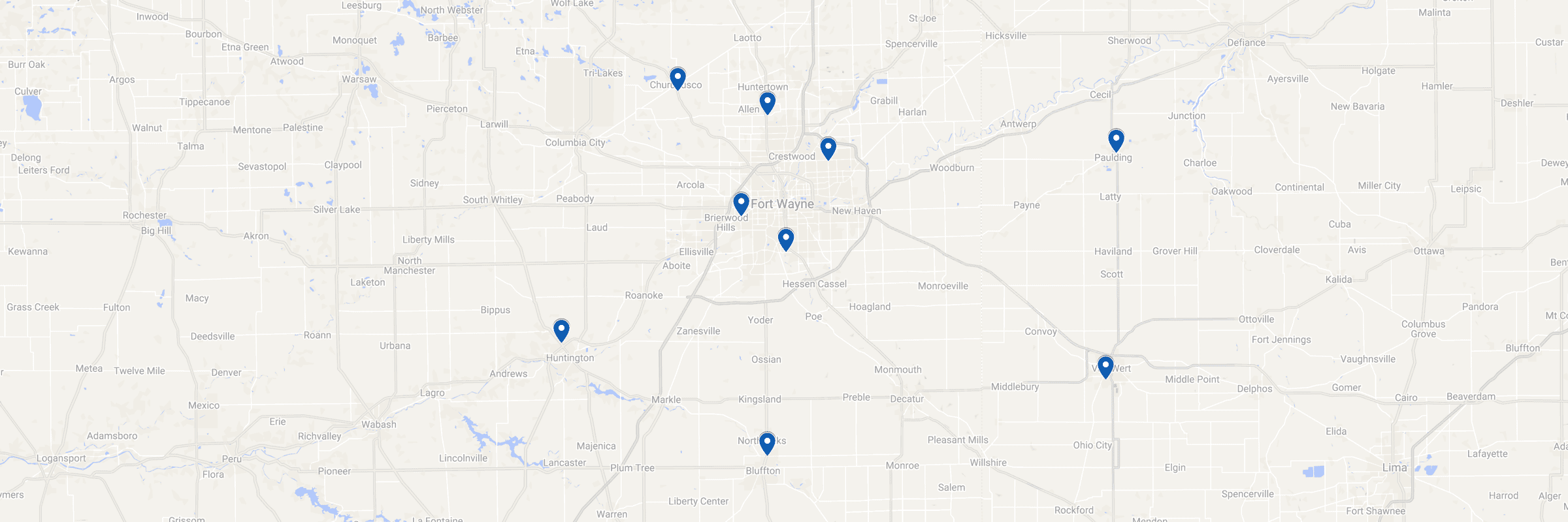 Map Of Parrish Orthodontics Locations
